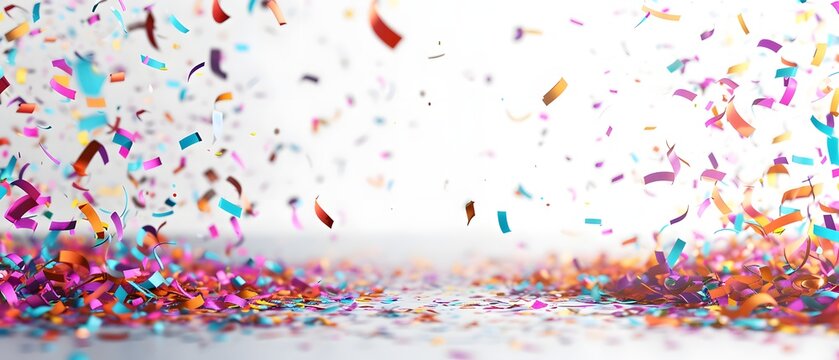a colorful background with confetti on a white background and a colorful confetti in the image