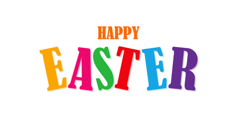 Happy Easter colorful text