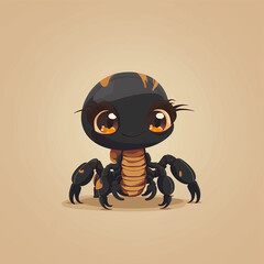 Baby scorpion illustration vector, funny logo scorpion