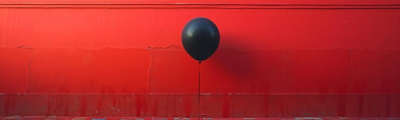 Fly Me to the Moon: A Black Balloon in a Red Wall Generative AI