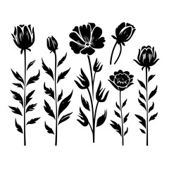  leaf vector, herb silhouette, silhouette plant, silhouette flower, silhouette floral, plantpot, leaf, tree, plant, nature, vector, bamboo, pattern, branch, silhouette, floral, flower, design,