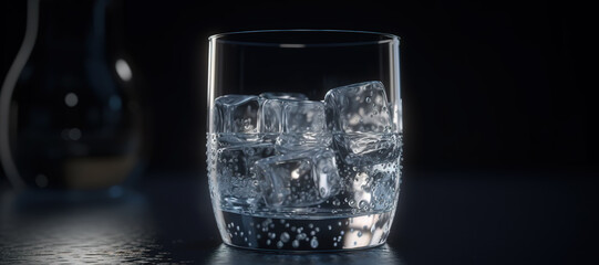 ice cubes in a glass, water, cold, drink, frozen 8