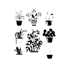  leaf vector, herb silhouette, silhouette plant, silhouette flower, silhouette floral, plantpot, leaf, tree, plant, nature, vector, bamboo, pattern, branch, silhouette, floral, flower, design,