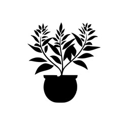  leaf vector, herb silhouette, silhouette plant, silhouette flower, silhouette floral, plantpot, leaf, tree, plant, nature, vector, bamboo, pattern, branch, silhouette, floral, flower, design, illustr