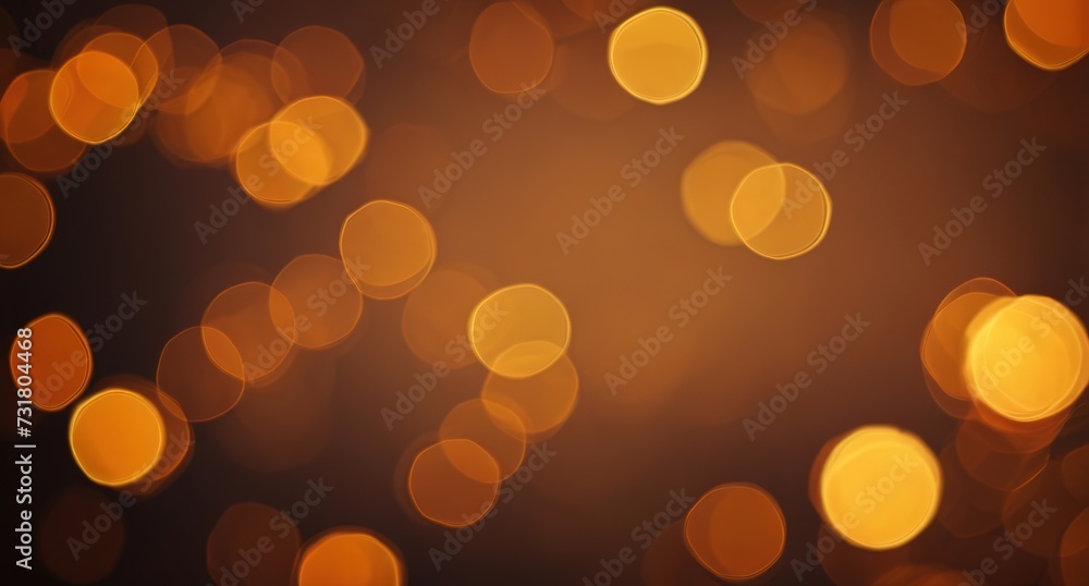Poster Abstract orange bokeh hyper realistic background