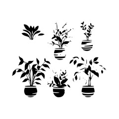  leaf vector, herb silhouette, silhouette plant, silhouette flower, silhouette floral, plantpot, leaf, tree, plant, nature, vector, bamboo, pattern, branch, silhouette, floral, flower, design,