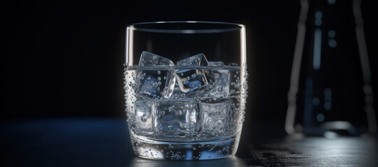ice cubes in a glass, water, cold, drink, frozen 2