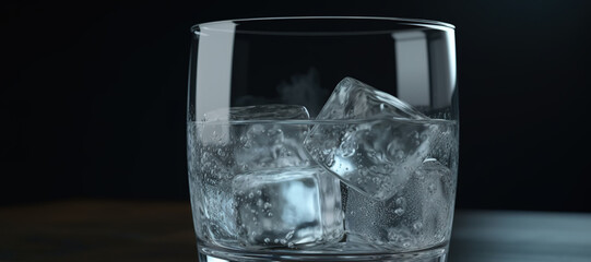 ice cubes in a glass, water, cold, drink, frozen 1