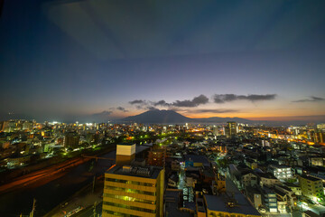 桜島御岳の風景【夜】