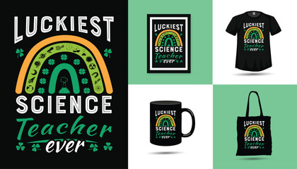 ST patricks day science teacher t-shirt design