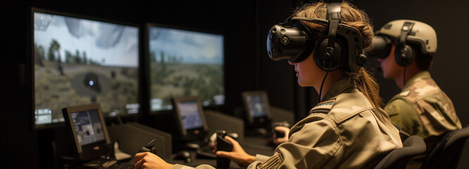 Military training of soldiers using VR goggles