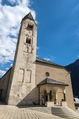 Foto auf Acrylglas Courmayeur - The church Chiesa di San Pantaleone  © Renáta Sedmáková