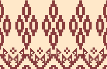 Fototapeta na wymiar Ethnic abstract ikat art. Aztec ornament print. geometric ethnic pattern seamless color oriental. Design for background ,curtain, carpet, wallpaper, clothing, wrapping, Batik, vector illustration.