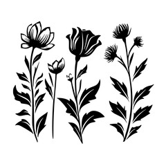  leaf vector, herb silhouette, silhouette plant, silhouette flower, silhouette floral, plantpot, leaf, tree, plant, nature, vector, bamboo, pattern, branch, silhouette, floral, flower, design, illustr