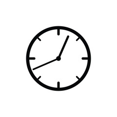 Clock sign logo isolated on white background, Clock sign, Clock icon, vector illustration. flat vector graphic on isolated