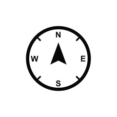 Compass icon, Compass logo isolated on white background, Compass sign, vector illustration. flat vector graphic on isolated background