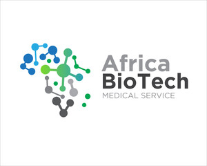 africa bio tech logo designs for medical care and research logo - obrazy, fototapety, plakaty