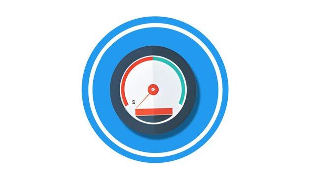 Speedometer Icon of nice animated for your videos easy to use with Transparent Background