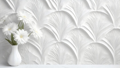 White abstract background. White stucco wall of an old house.