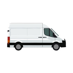 cargo delivery van vector illustration isolated transparent background, cut out or cutout t-shirt design