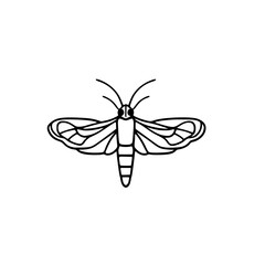 Sphinx Moth Icon SVG Black And White Illustration Art Generative AI.