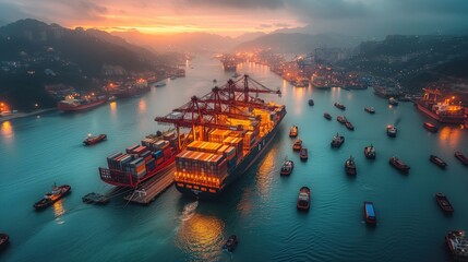 tanker loaded with containers