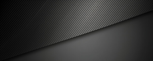 An abstract dark background featuring a carbon fiber texture. The illustration depicts a black carbon fiber background, providing a sleek and textured visual effect.