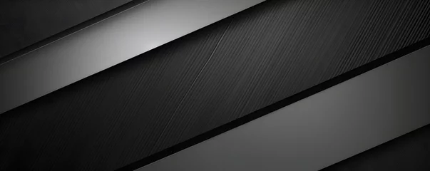 Foto op Aluminium An abstract dark background featuring a carbon fiber texture. The illustration depicts a black carbon fiber background, providing a sleek and textured visual effect. © jex