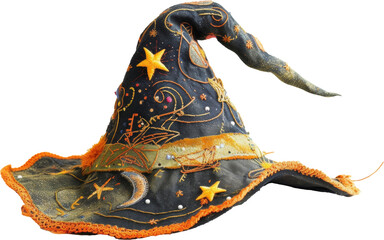 Wizard Hat Adorned With Stars and Moon