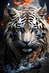 white tiger portrait