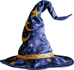 Naklejka premium Wizard Hat Adorned With Stars and Moon