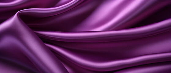 Rich purple silk cloth with elegant folds and a glossy finish