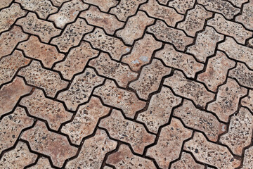 Patterned paving blocks, cement brick floor
