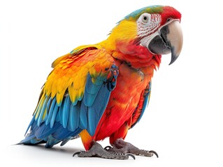 Fototapeta premium macaw parrot on white background