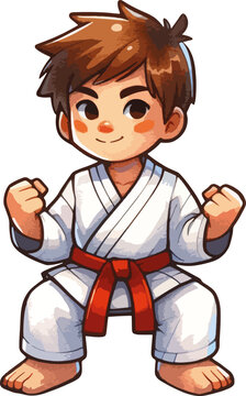 Karate kid with kimono 