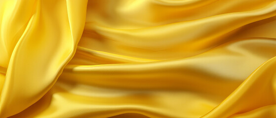 Obraz premium Silky smooth golden fabric with elegant folds