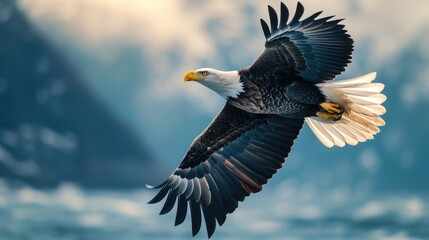 Portrait of a Majestic Bald Eagle