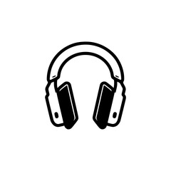 Fototapeta premium headphone icon vector - flat design