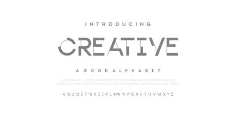 Foto op Aluminium Creative Minimal Fashion Designs. Typography fonts regular uppercase and lowercase. vector illustration © Alpha