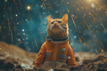 A little cat on the moon