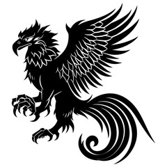 Silhouette Griffin black color only full body body