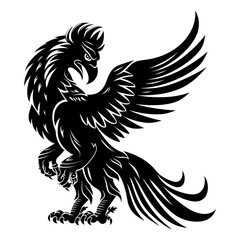 Silhouette Griffin black color only full body body