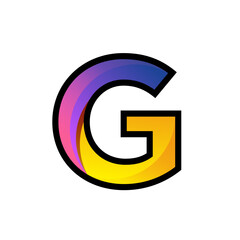 Letter logo design colorful gradient