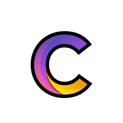 Letter logo design colorful gradient