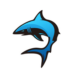 Shark design logo colorful gradient style