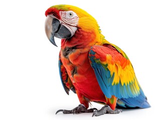Obraz premium macaw parrot on white background