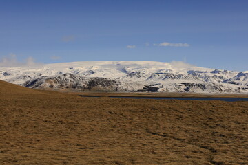 View from Dyrhólaey which is a small promontory located on the south coast of Iceland, not far from the village Vík.