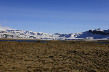 View from Dyrhólaey which is a small promontory located on the south coast of Iceland, not far from the village Vík.