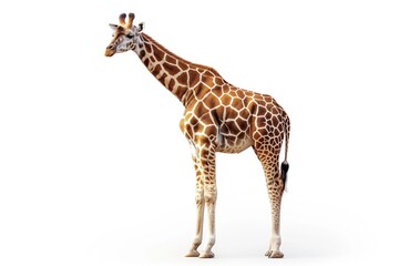 giraffe on white background