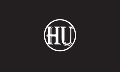 HU, UH , U , H , Abstract Letters Logo Monogram	